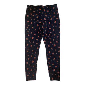 Sz.XL(16-18)*No Boundaries*Black/Red/Orange Floral-Print Leggings